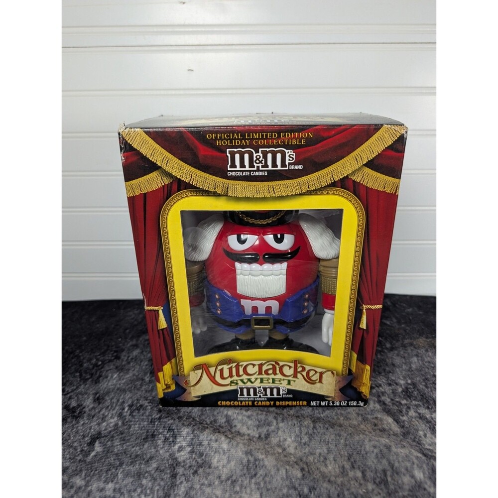 M&M Mars Holiday Limited Edition Red Nutcracker Sweet Candy Dispenser NIB